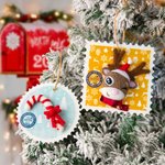 Personalisierte Weihnachten neues Jahr Stempel Hänge Filz Poke Fun Ornament mit Namen Stempel Urlaub Party Weihnachtsbaum Dekoration Geschenk für Fami