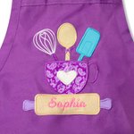 Personalised Baking Tools Adjustable Boy Girl Apron Chef Hat Set with Embroidered  Name and Pocket Birthday Gift for Kids Cooking Lovers