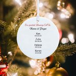 Personalisierte My Grandkids keramischen Weihnachtsschmuck mit Foto Weihnachtsbaumschmuck Weihnachten Geburtstag Geschenk für Großeltern Familie