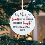 Ornement de Noël en céramique personnalisé Friends Like You Décoration de sapin suspendue Cadeau de Noël pour le meilleur ami