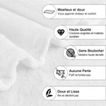 Couverture Polaire Style Aquarelle Fleurs Cadeau Fête des Mères pour Grand-Mère Mère Famille