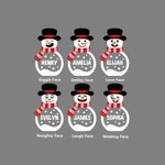 Personalized Snowman LED Light Wooden Decoration Ornament with Tabletop Name Block Sign Holiday Party Essentials Winter Christmas Gift for Family Kids