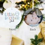 Henkilökohtainen Big Little Baby Brother & Sister Keraaminen joulukoriste Joulu roikkuu koristelu Lahja lapsille veljet sisaret