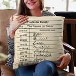 Henkilökohtainen kirjastonhoitaja Date Due Card Nostalgia Throw tyynynpäällinen joulu syntymäpäivälahja kirjan rakastaja Reader