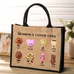 Personalisierte Omas Mom's Christmas Cookie Tote Bag mit Kindern Enkelkinder Namen Weihnachten Geburtstag Geschenk für Mama Oma