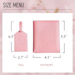 Personalised Retro Dolly Font Passport Cover Passport Holder Luggage Tag Set with Name Birthday Holiday Christmas Gift for Girl Travel Lover