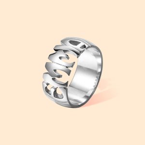 Personalisierte Sterling Silber Name Ring Minimalistische Schmuck Hochzeit Jahrestag Muttertag Geschenk für Sie