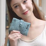 Personalizada Tri-Fold Zodiaco Nacimiento Flor Cartera de cuero Cumpleaños Día de la Madre de regalo para las mujeres