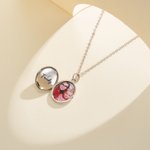 Collana con medaglione personalizzato con testo in memoria per il compleanno e l'anniversario della festa della mamma.