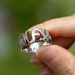 Anillo con nombre personalizado de plata de ley Joyería minimalista Aniversario de boda Regalo para ella el Día de la Madre