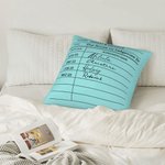 Henkilökohtainen kirjastonhoitaja Date Due Card Nostalgia Throw tyynynpäällinen joulu syntymäpäivälahja kirjan rakastaja Reader