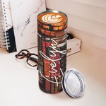 Personalized Library Book Retro Design 20oz Skinny Tumbler with Name Christmas Gift Back to School Gift for Book Lover