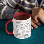 Personlig blommig bok 11oz 15oz keramisk namnmugg från biblioteket i kaffekopp med daglig bekräftelse gåva för familj vän bokläsare älskare