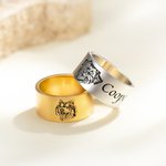 Bague Personnalisée avec Image de l'Animal et Texte Gravé Bijoux pour Perte d'Animal de Compagnie Cadeau Anniversaire pour Amoureux des Animaux