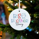 Henkilökohtainen Big Little Baby Brother & Sister Keraaminen joulukoriste Joulu roikkuu koristelu Lahja lapsille veljet sisaret