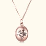 Collana con medaglione personalizzato con testo in memoria per il compleanno e l'anniversario della festa della mamma.