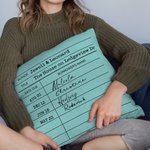 Henkilökohtainen kirjastonhoitaja Date Due Card Nostalgia Throw tyynynpäällinen joulu syntymäpäivälahja kirjan rakastaja Reader