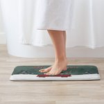 Personalised Santa Claus Driving a Car Welcome Mat Non-Slip Absorbent Door Mat Christmas Gift for Family Friend