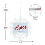 Gepersonaliseerd Love Dog Paw Sneeuwvlok Ornament met Naam Kerstboom Decor Kerstcadeau voor Familie Hond Liefhebber