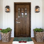 Personalised Santa Claus Driving a Car Welcome Mat Non-Slip Absorbent Door Mat Christmas Gift for Family Friend