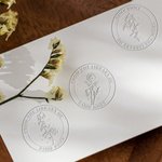 Personalised From The Library of Wildflower Book Embosser Stamp Gift for Writer Book Club Books Lover