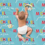 Personalised Multicolour Available Name Blanket Baby Kid Funny Fleece Sherpa Blanket Home Decoration Newborn Baby Shower Christmas Gift for Family