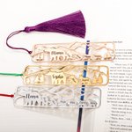 Personalisierte Mama Bär Familie Lesezeichen mit Namen Quaste Lesen Enthusiast Wesentliche Geburtstag Weihnachtsgeschenk für Familie Buchliebhaber