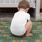 Personalised Multicolour Available Name Blanket Baby Kid Funny Fleece Sherpa Blanket Home Decoration Newborn Baby Shower Christmas Gift for Family