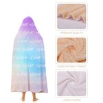 Coperta in pile artico personalizzata con cappuccio e nome del cartone animato Regalo di Natale morbido e caldo per i bambini.