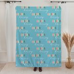 Personalised Multicolour Available Name Blanket Baby Kid Funny Fleece Sherpa Blanket Home Decoration Newborn Baby Shower Christmas Gift for Family