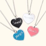 Collar Colgante Corazón Personalizado con Nombre Collar Estilo Muñeca Rosa Fiesta de Cumpleaños Regalo para Mujer Niña