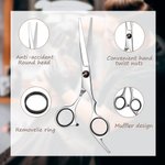 Personalised Stainless Steel Barber Scissors and Comb Set with Engraved Text Christmas Birthday Gift For Barber Beauticians