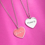 Collar Colgante Corazón Personalizado con Nombre Collar Estilo Muñeca Rosa Fiesta de Cumpleaños Regalo para Mujer Niña