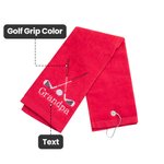 Personalized Colorful Embroidered Name Golf Towel with Clip Christmas Retirement Golf Accessories Gift for Men Women Golf Fans