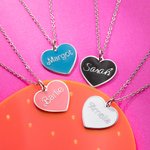 Collar Colgante Corazón Personalizado con Nombre Collar Estilo Muñeca Rosa Fiesta de Cumpleaños Regalo para Mujer Niña