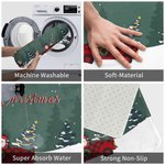 Personalised Santa Claus Driving a Car Welcome Mat Non-Slip Absorbent Door Mat Christmas Gift for Family Friend