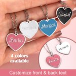 Collar Colgante Corazón Personalizado con Nombre Collar Estilo Muñeca Rosa Fiesta de Cumpleaños Regalo para Mujer Niña