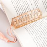 Personalised Name Bookmark with Tassels Reading Enthusiast Essential Birthday Christmas Gift for Parent Grandparent Book Lover