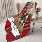 Couverture en Laine Personnalisée avec Photos en Buffalo Plaid Cadeau de Noël et d'Anniversaire pour la Famille et les Amis