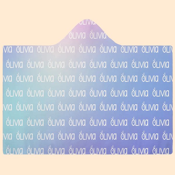 Manta polar ártica personalizada con capucha y nombre de dibujos animados Suave y cálido regalo de cumpleaños y Navidad para niños