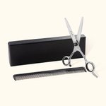 Personalised Stainless Steel Barber Scissors and Comb Set with Engraved Text Christmas Birthday Gift For Barber Beauticians