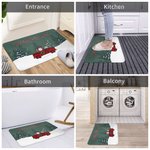 Personalised Santa Claus Driving a Car Welcome Mat Non-Slip Absorbent Door Mat Christmas Gift for Family Friend