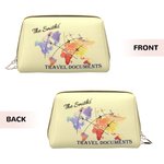 Personalisierte bunte Weltkarte Leder Reisen große Kapazität Dokumentenhalter Zip Pouch mit Namen Jahrestag Geburtstag Reisegeschenk für Frauen