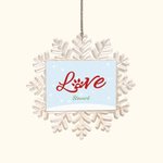 Gepersonaliseerd Love Dog Paw Sneeuwvlok Ornament met Naam Kerstboom Decor Kerstcadeau voor Familie Hond Liefhebber