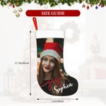 Calza di Natale personalizzata con foto e nome Decorazione dell'albero di Natale Regalo per bambini e famiglia