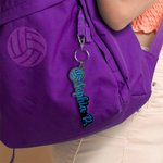 Personalized Volleyball Bag Pack Tag 3D Name Keychain Accessory Back to School Team Gift for Volleyball Player Coach