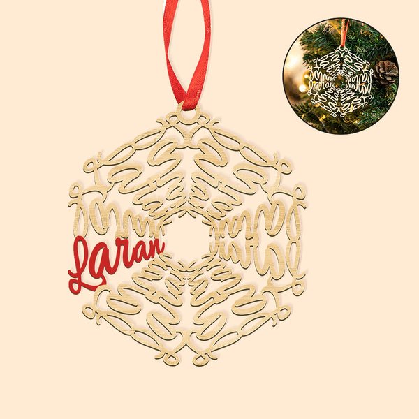 Personalizzato Natale fiocco di neve in legno ornamento con nome albero di Natale Decor regalo di Natale per la famiglia amico