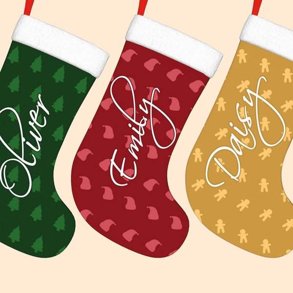 Gepersonaliseerde Peperkoek Man Kerstmuts Kerstkousen met Naam Home Decoratie Gift voor Familie Kids