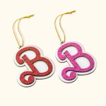 Bas de Noël personnalisé en bois avec nom ou lettre Mignon décor pour arbre de Noël pour Fans Poupée Rose Pet Lover