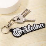 Personalized Volleyball Bag Pack Tag 3D Name Keychain Accessory Back to School Team Gift for Volleyball Player Coach
